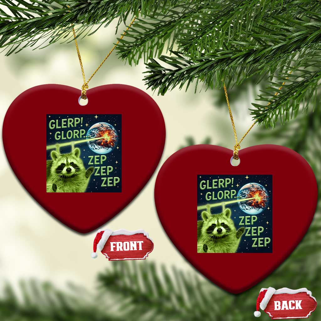 Funny Alien Raccoon Meme Ceramic Ornament Glerp Glorp Brainrot Stupid Gift TS10 Print Your Wear
