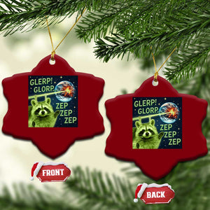 Funny Alien Raccoon Meme Ceramic Ornament Glerp Glorp Brainrot Stupid Gift TS10 Print Your Wear