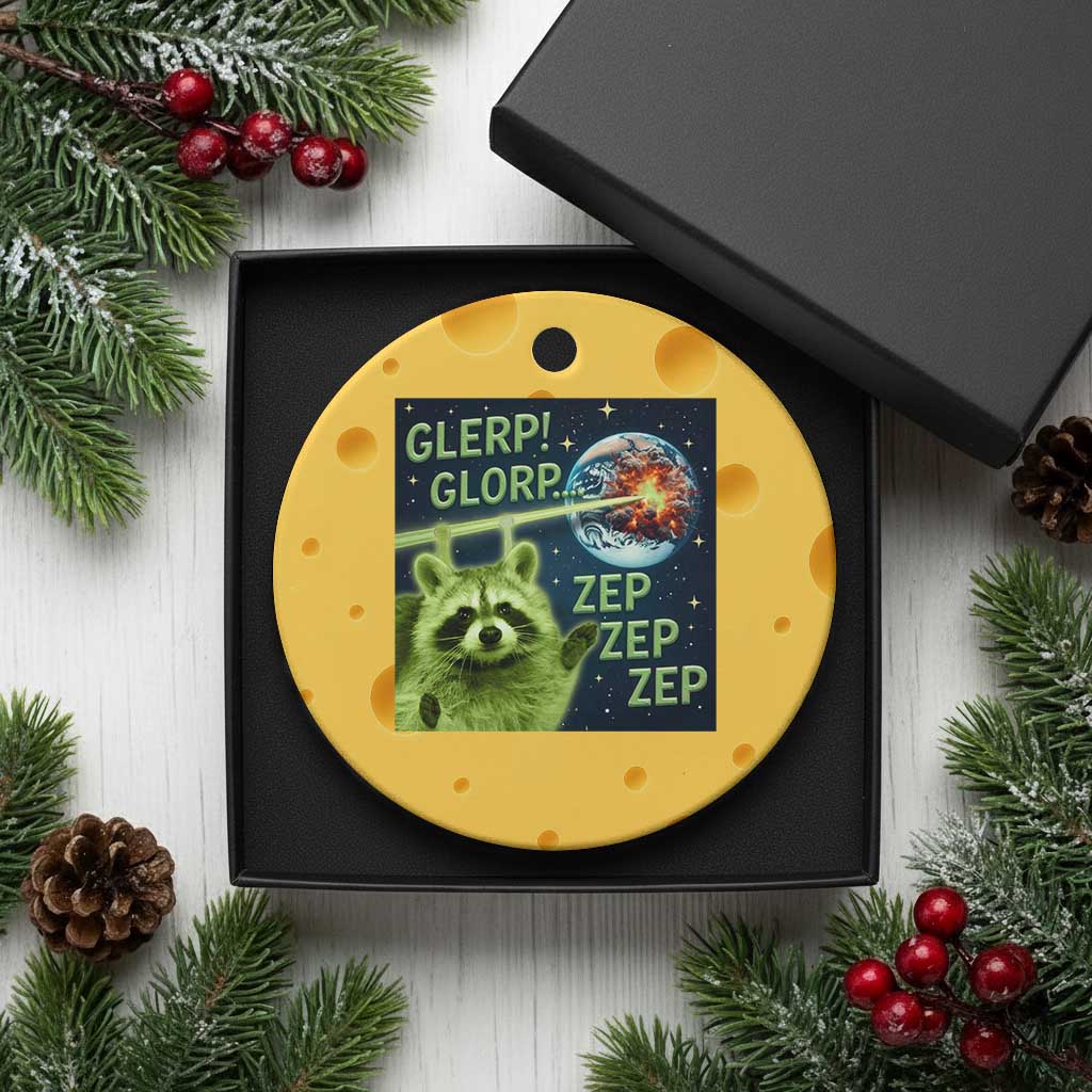 Funny Alien Raccoon Meme Ceramic Ornament Glerp Glorp Brainrot Stupid Gift TS10 1pc Yellow Cheese Print Your Wear