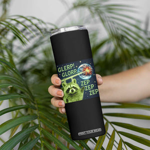 Funny Alien Raccoon Meme Skinny Tumbler Glerp Glorp Brainrot Stupid Gift TS10 Print Your Wear