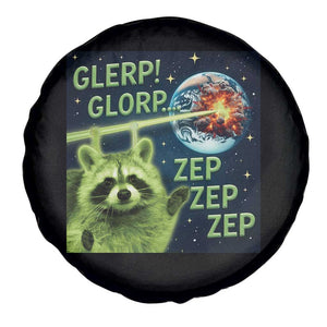 Funny Alien Raccoon Meme Spare Tire Cover Glerp Glorp Brainrot Stupid Gift TS10 Print Your Wear