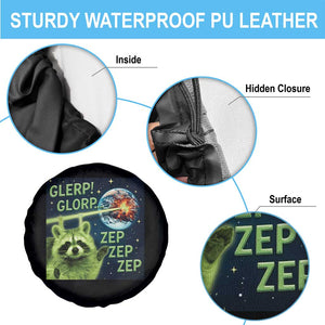 Funny Alien Raccoon Meme Spare Tire Cover Glerp Glorp Brainrot Stupid Gift TS10 Print Your Wear