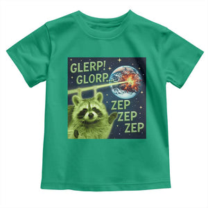 Funny Alien Raccoon Meme Toddler T Shirt Glerp Glorp Brainrot Stupid Gift TS10 Irish Green Print Your Wear