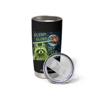 Funny Alien Raccoon Meme Tumbler Cup Glerp Glorp Brainrot Stupid Gift TS10 Print Your Wear
