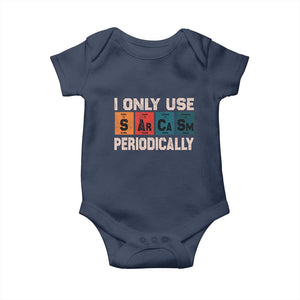 Sarcasm Periodic Table Baby Onesie Element Weird Science Joke Gift TS10 Navy Print Your Wear