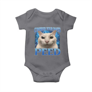Meme Cat Baby Onesie Funny Weird Humor Consider Your Pants Peed TS10 Charcoal Print Your Wear