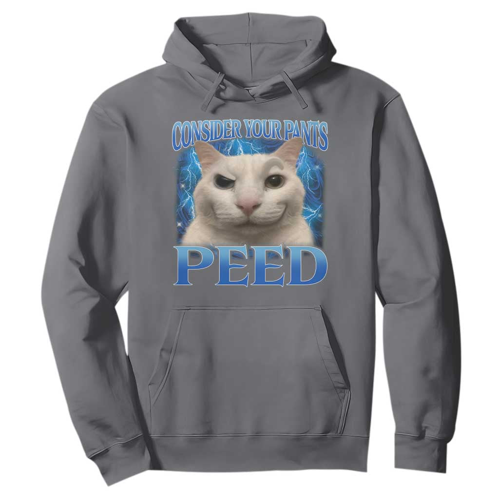 Meme Cat Hoodie Funny Weird Humor Consider Your Pants Peed TS10 Charcoal Print Your Wear