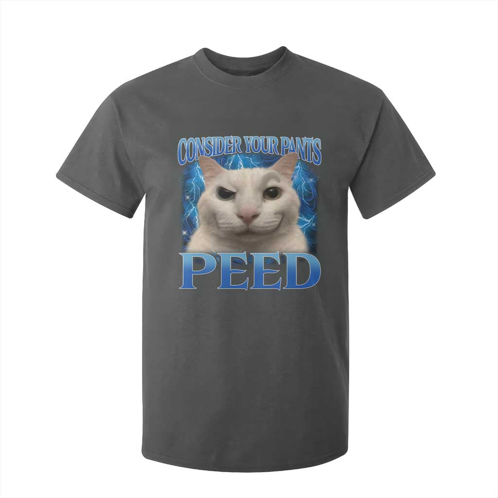 Meme Cat T Shirt For Kid Funny Weird Humor Consider Your Pants Peed TS10 Dark Heather Print Your Wear