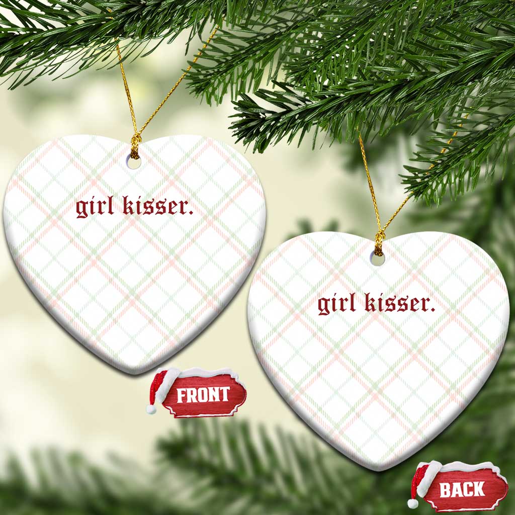 Girl Kisser Ceramic Ornament Funny Lesbian Pride TS10 Print Your Wear
