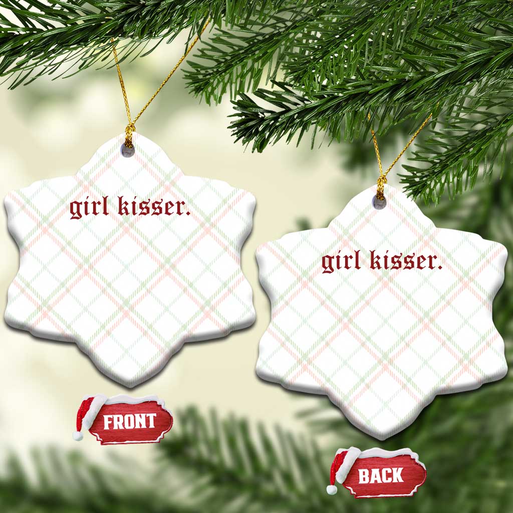 Girl Kisser Ceramic Ornament Funny Lesbian Pride TS10 Print Your Wear