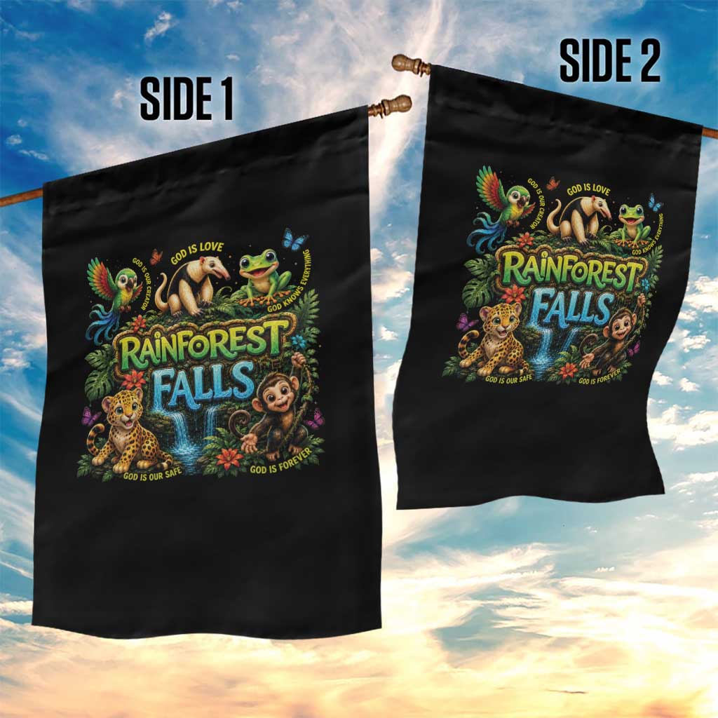 VBS 2026 Garden Flag Rainforest Falls Exploring The Nature of God VBS 2026 TS10 Print Your Wear