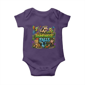 VBS 2026 Baby Onesie Rainforest Falls Exploring The Nature of God VBS 2026 TS10 Purple Print Your Wear