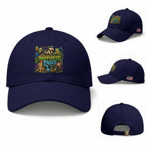 VBS 2026 Baseball Cap Rainforest Falls Exploring The Nature of God VBS 2026 TS10 Baseball Cap Universal Fit Dark Blue Print Your Wear