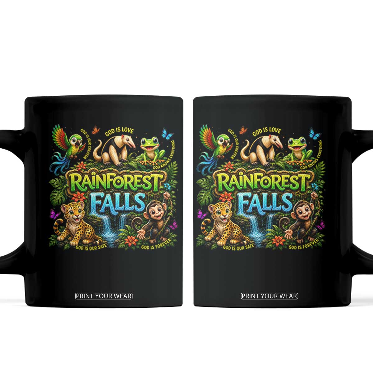 VBS 2026 Coffee Mug Rainforest Falls Exploring The Nature of God VBS 2026 TS10 Black Print Your Wear