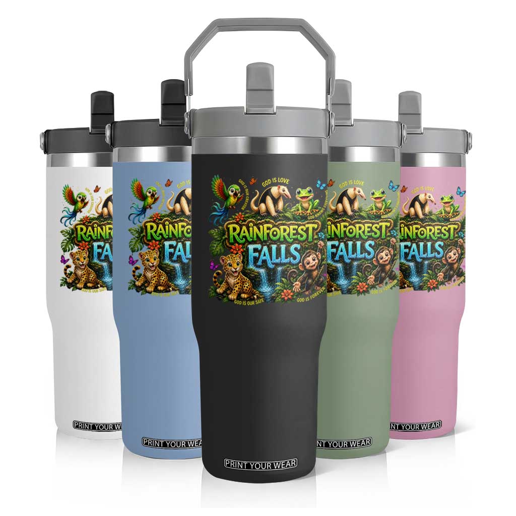 VBS 2026 Flip Straw Tumbler Rainforest Falls Exploring The Nature of God VBS 2026 TS10 Print Your Wear