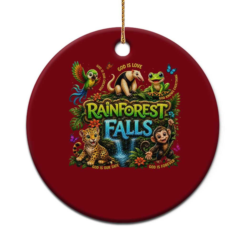 VBS 2026 Ceramic Ornament Rainforest Falls Exploring The Nature of God VBS 2026 TS10 1pc Red Print Your Wear