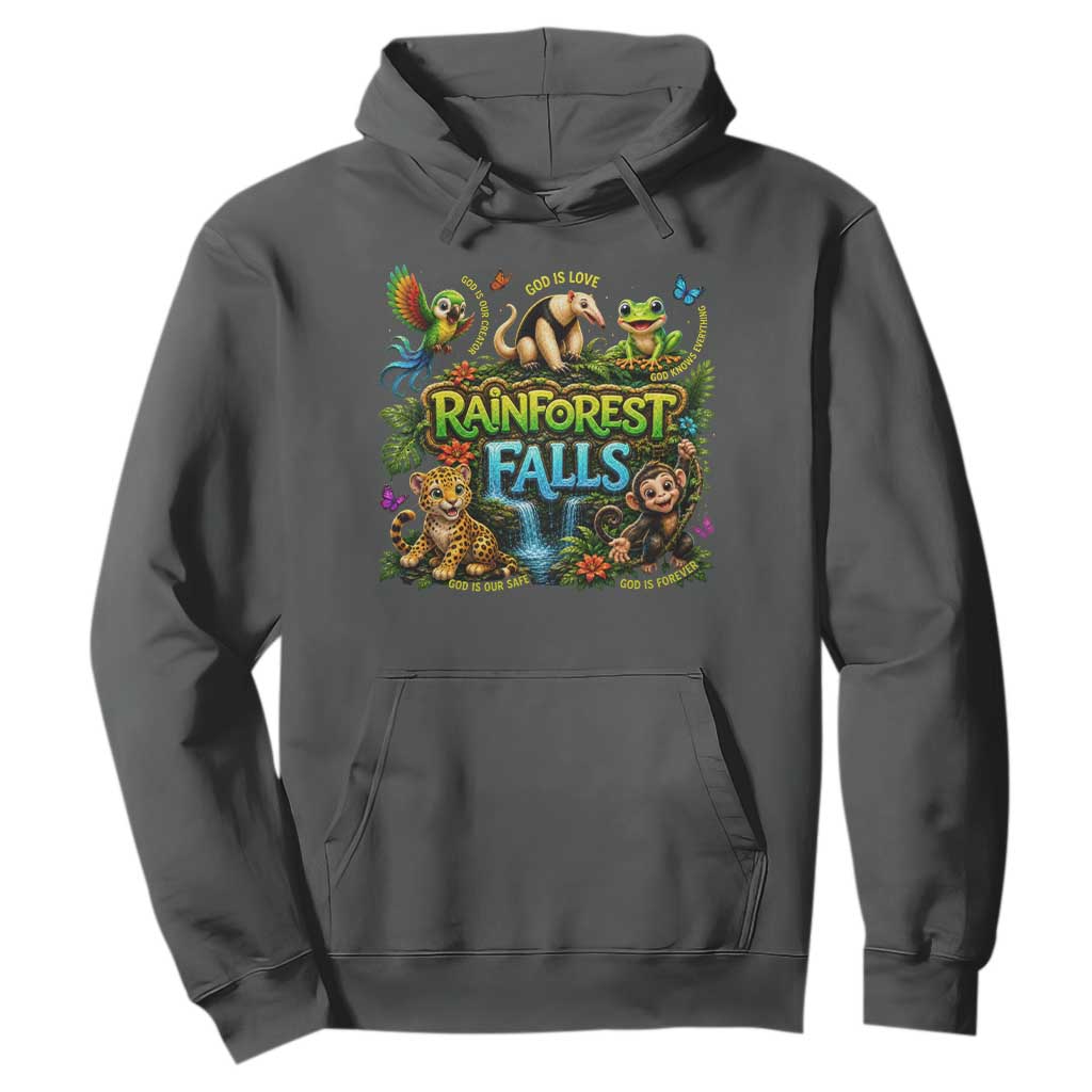 VBS 2026 Hoodie Rainforest Falls Exploring The Nature of God VBS 2026 TS10 Dark Heather Print Your Wear