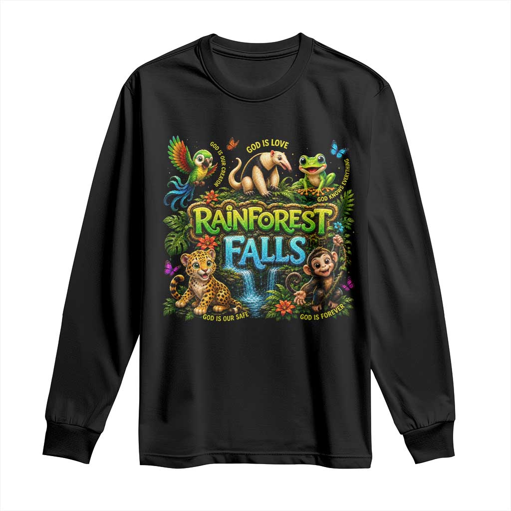 VBS 2026 Long Sleeve Shirt Rainforest Falls Exploring The Nature of God VBS 2026 TS10 Black Print Your Wear
