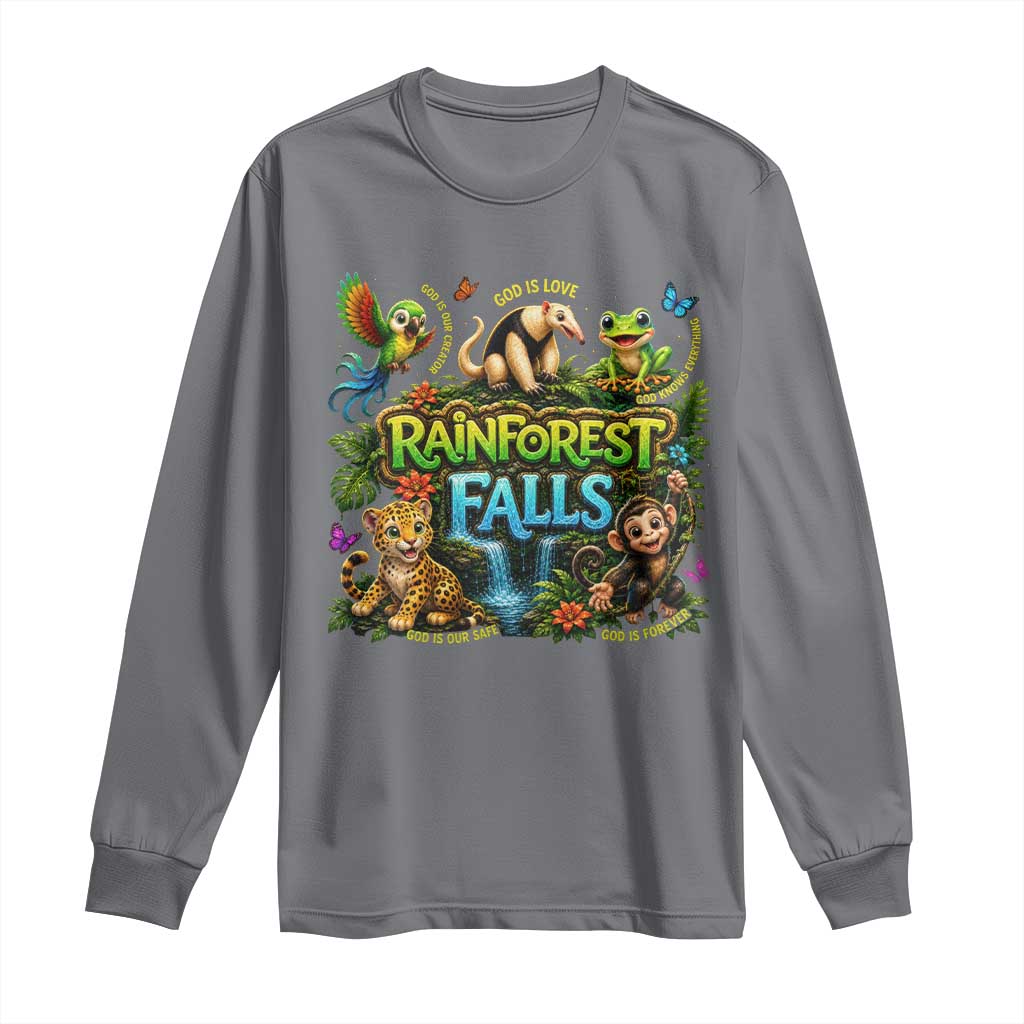 VBS 2026 Long Sleeve Shirt Rainforest Falls Exploring The Nature of God VBS 2026 TS10 Charcoal Print Your Wear