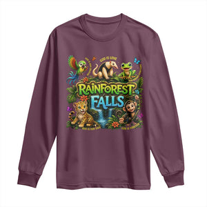 VBS 2026 Long Sleeve Shirt Rainforest Falls Exploring The Nature of God VBS 2026 TS10 Maroon Print Your Wear