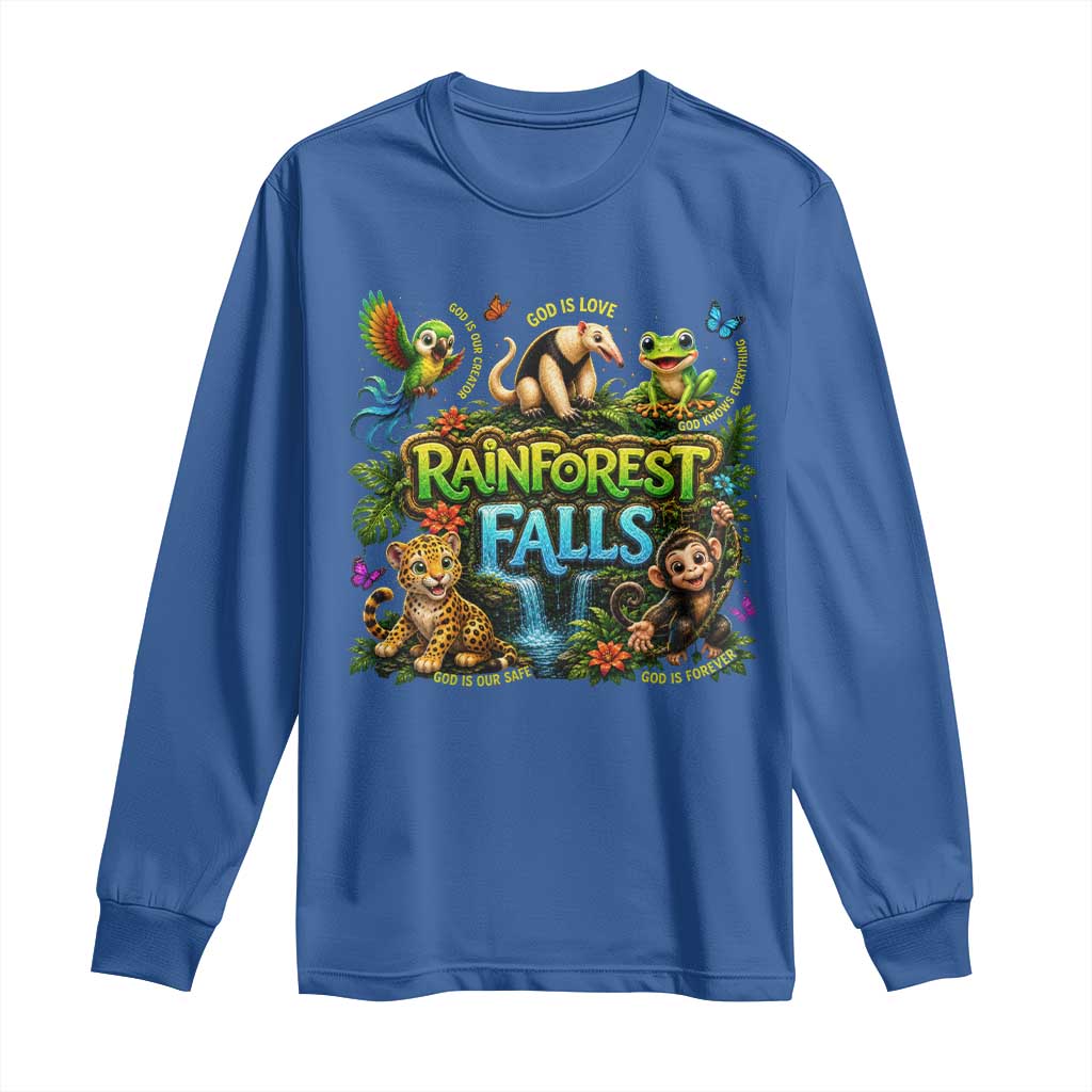 VBS 2026 Long Sleeve Shirt Rainforest Falls Exploring The Nature of God VBS 2026 TS10 Royal Blue Print Your Wear