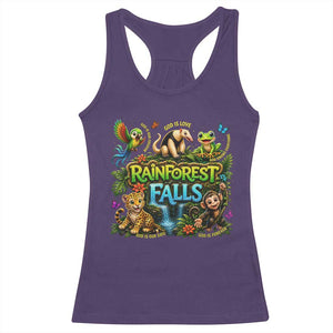 VBS 2026 Racerback Tank Top Rainforest Falls Exploring The Nature of God VBS 2026 TS10 Purple Print Your Wear