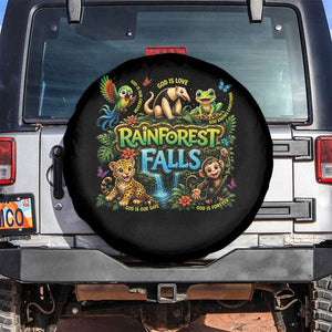 VBS 2026 Spare Tire Cover Rainforest Falls Exploring The Nature of God VBS 2026 TS10 No hole Black Print Your Wear