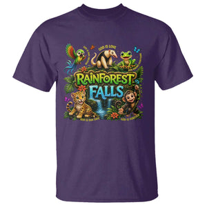 VBS 2026 T Shirt Rainforest Falls Exploring The Nature of God VBS 2026 TS10 Purple Print Your Wear