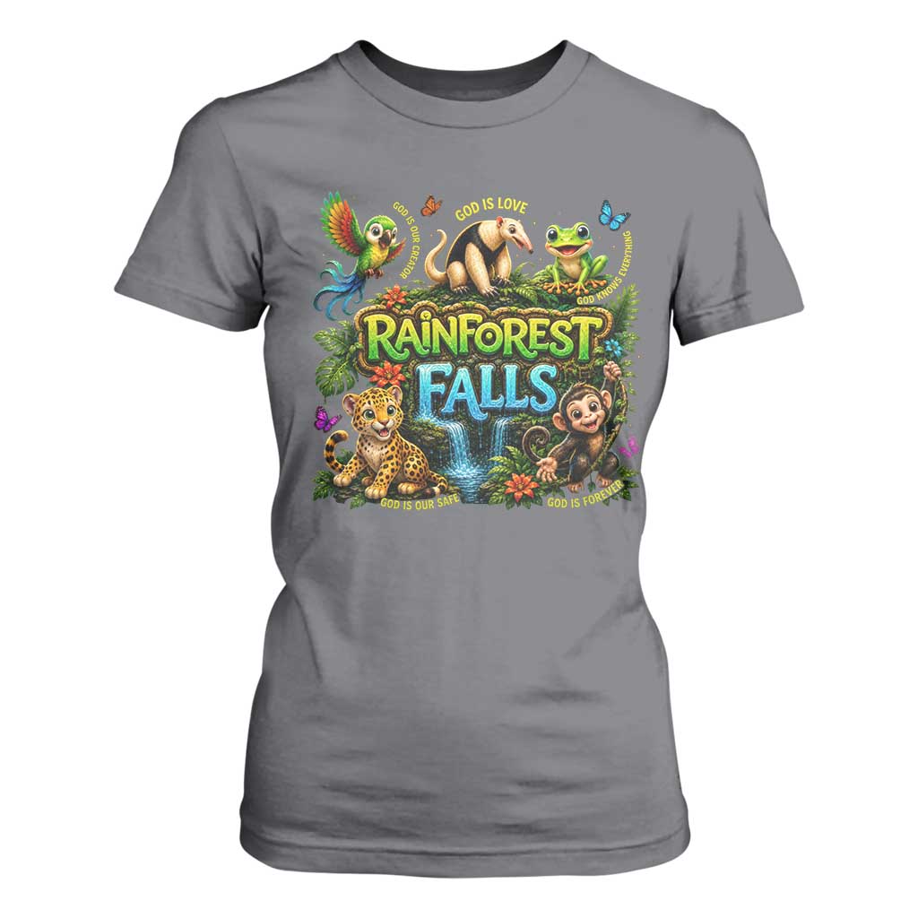 VBS 2026 T Shirt For Women Rainforest Falls Exploring The Nature of God VBS 2026 TS10 Charcoal Print Your Wear