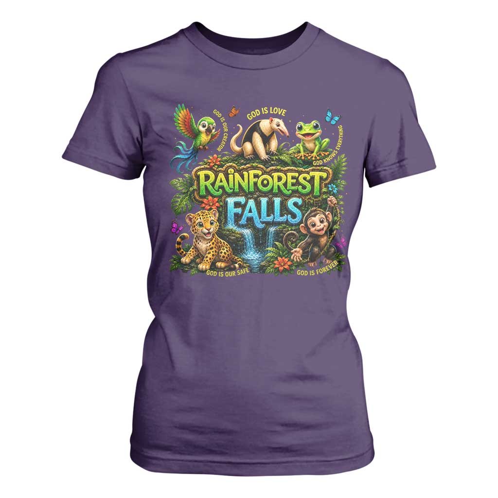 VBS 2026 T Shirt For Women Rainforest Falls Exploring The Nature of God VBS 2026 TS10 Purple Print Your Wear