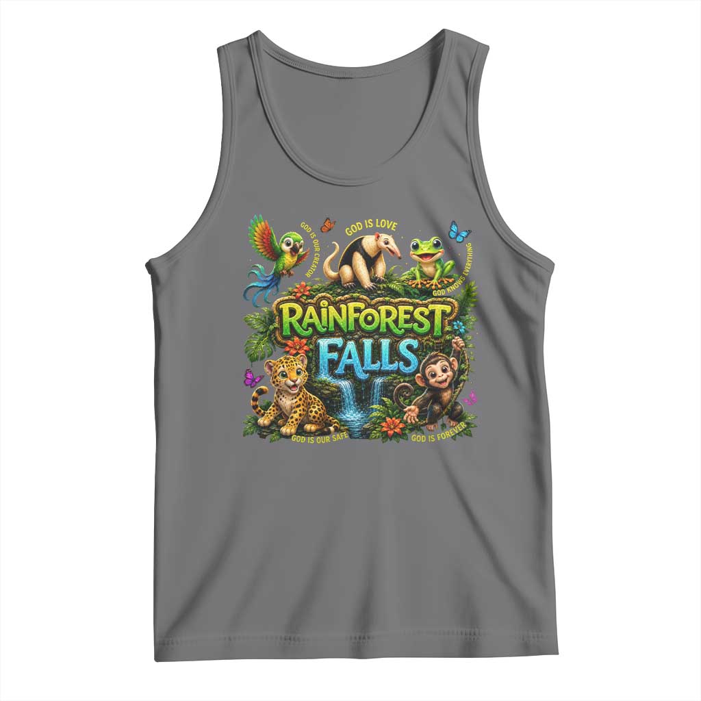 VBS 2026 Tank Top Rainforest Falls Exploring The Nature of God VBS 2026 TS10 Black Heather Print Your Wear