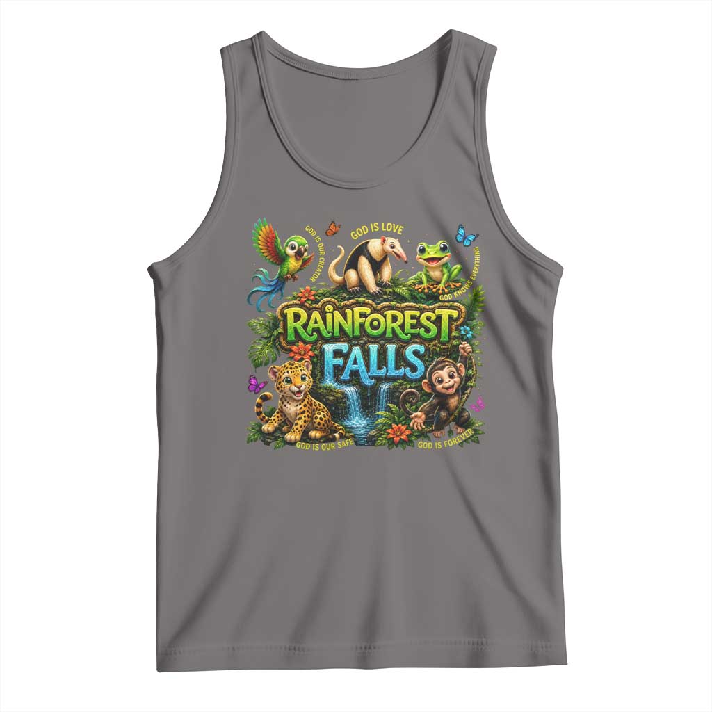 VBS 2026 Tank Top Rainforest Falls Exploring The Nature of God VBS 2026 TS10 Deep Heather Print Your Wear