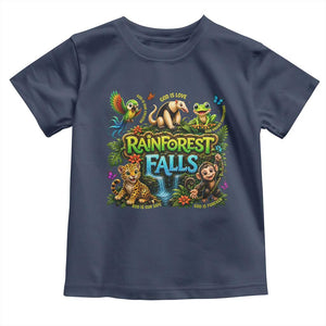 VBS 2026 Toddler T Shirt Rainforest Falls Exploring The Nature of God VBS 2026 TS10 Navy Print Your Wear