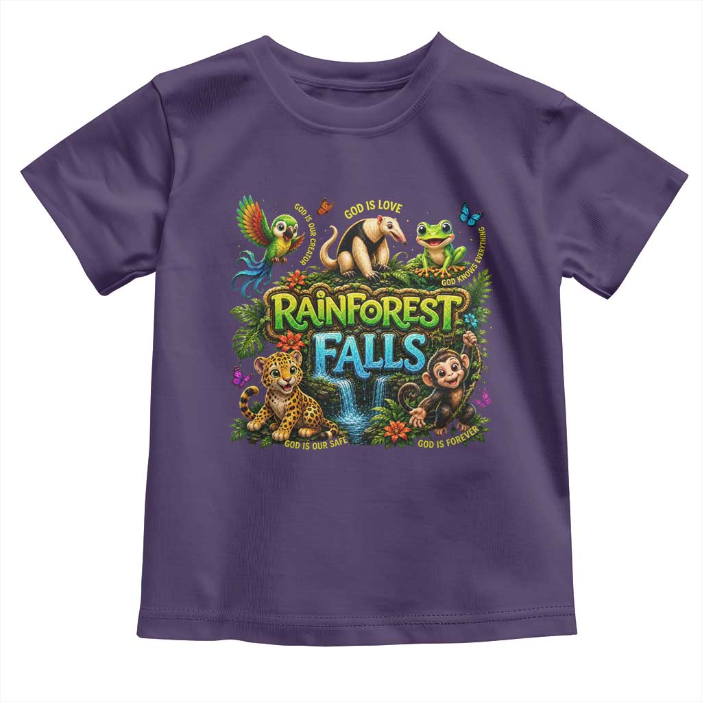 VBS 2026 Toddler T Shirt Rainforest Falls Exploring The Nature of God VBS 2026 TS10 Purple Print Your Wear