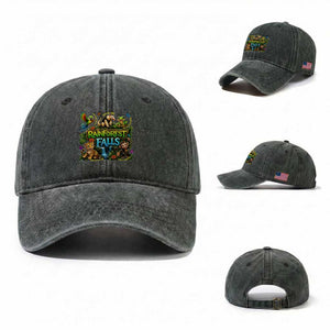 VBS 2026 Washed Cotton Baseball Cap Rainforest Falls Exploring The Nature of God VBS 2026 TS10 Washed Cap Universal Fit Dark Green Print Your Wear
