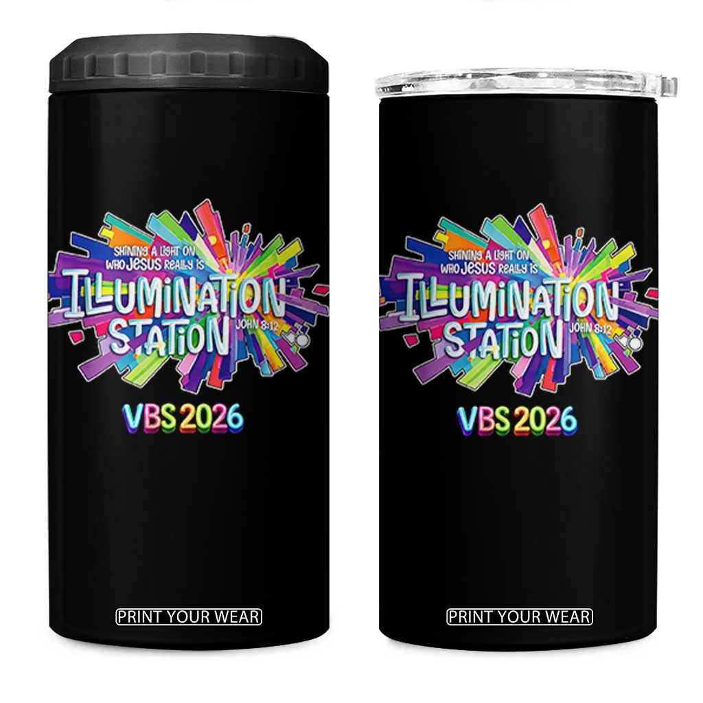Illumination Station VBS 2026 Christian Lights 4 in 1 Can Cooler Tumbler Bible Jesus