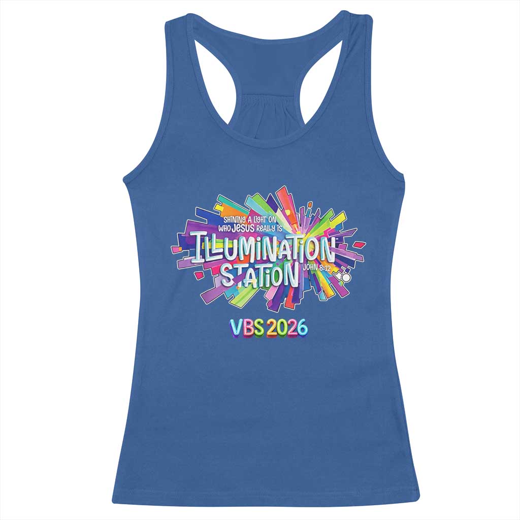 Illumination Station VBS 2026 Christian Lights Racerback Tank Top Bible Jesus