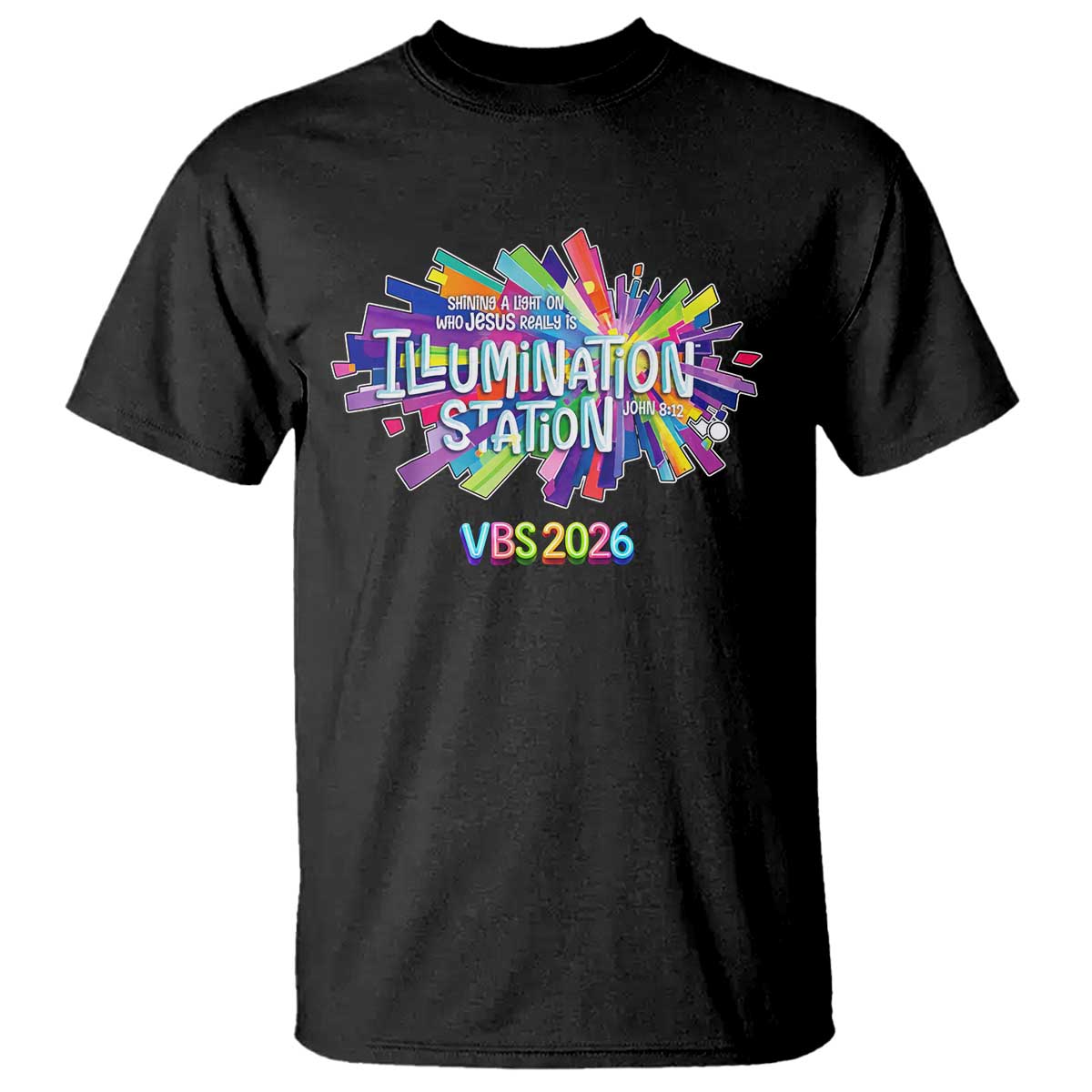 Illumination Station VBS 2026 Christian Lights T Shirt Bible Jesus TS10 Black Print Your Wear