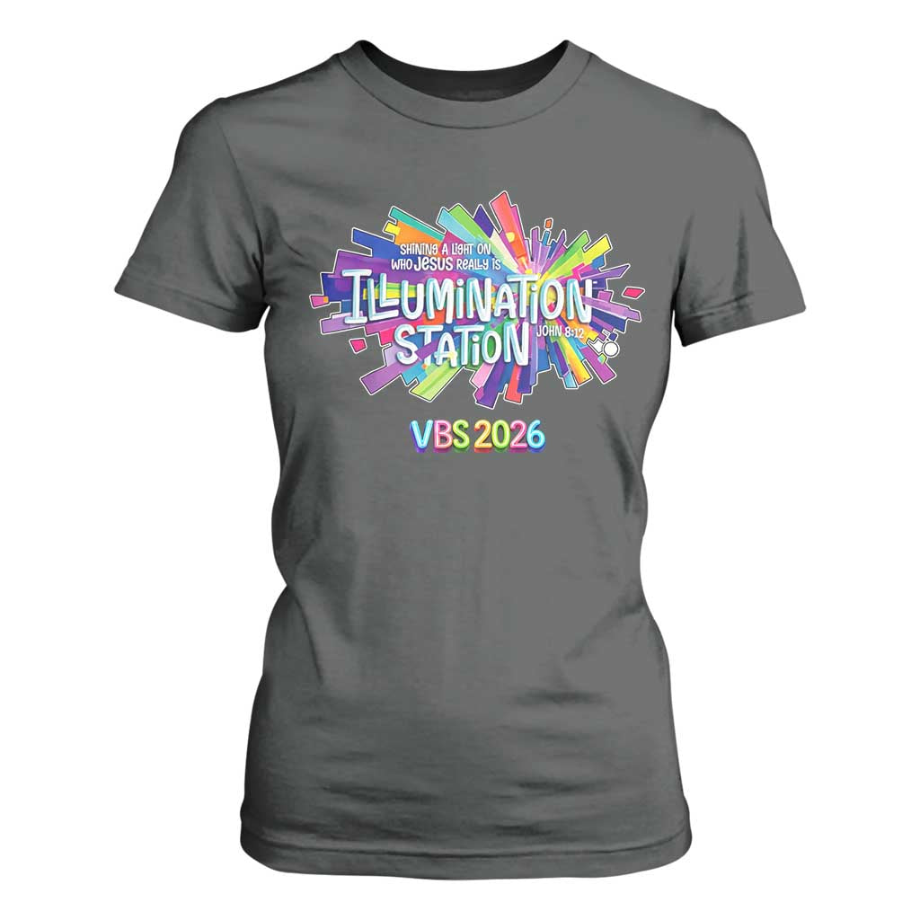 Illumination Station VBS 2026 Christian Lights T Shirt For Women Bible Jesus TS10 Dark Heather Print Your Wear