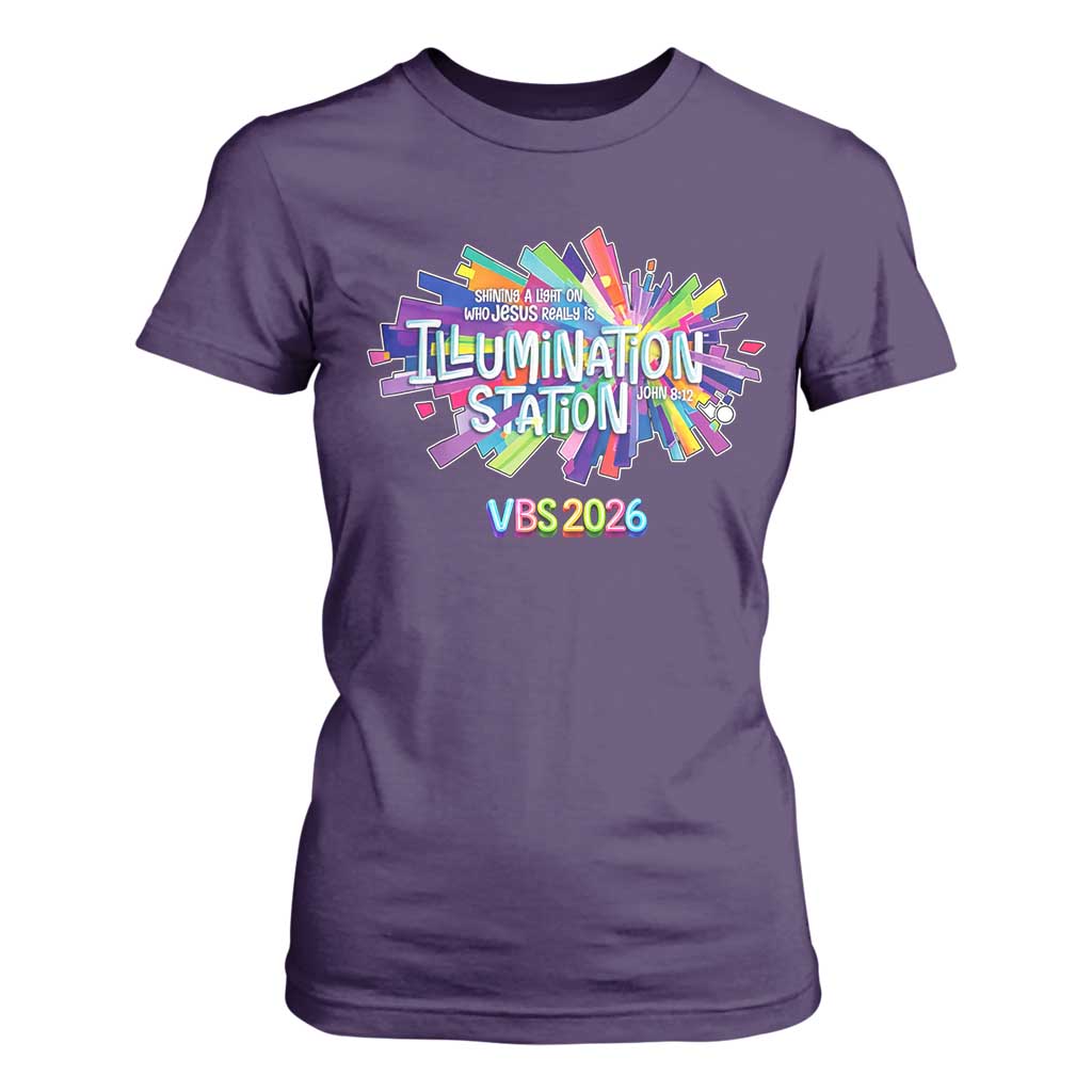 Illumination Station VBS 2026 Christian Lights T Shirt For Women Bible Jesus TS10 Purple Print Your Wear