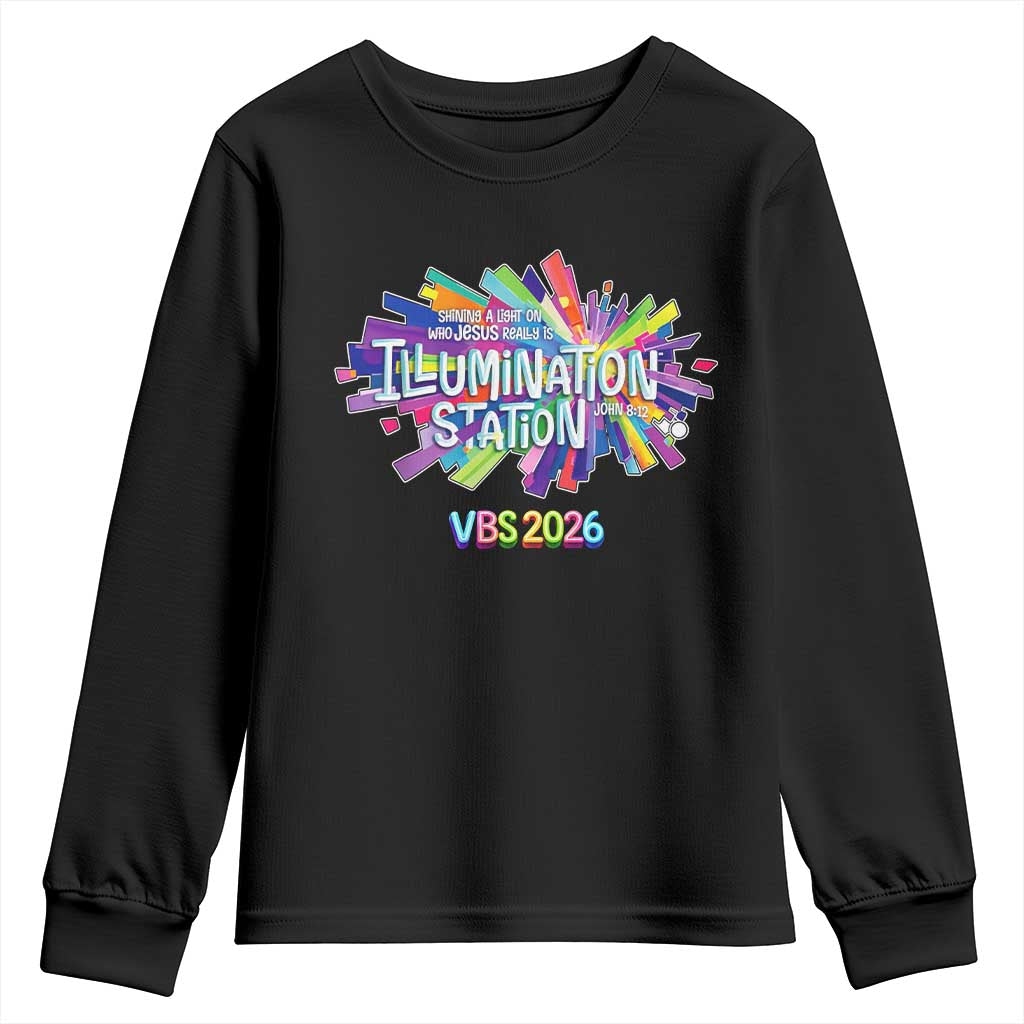 Illumination Station VBS 2026 Christian Lights Youth Sweatshirt Bible Jesus