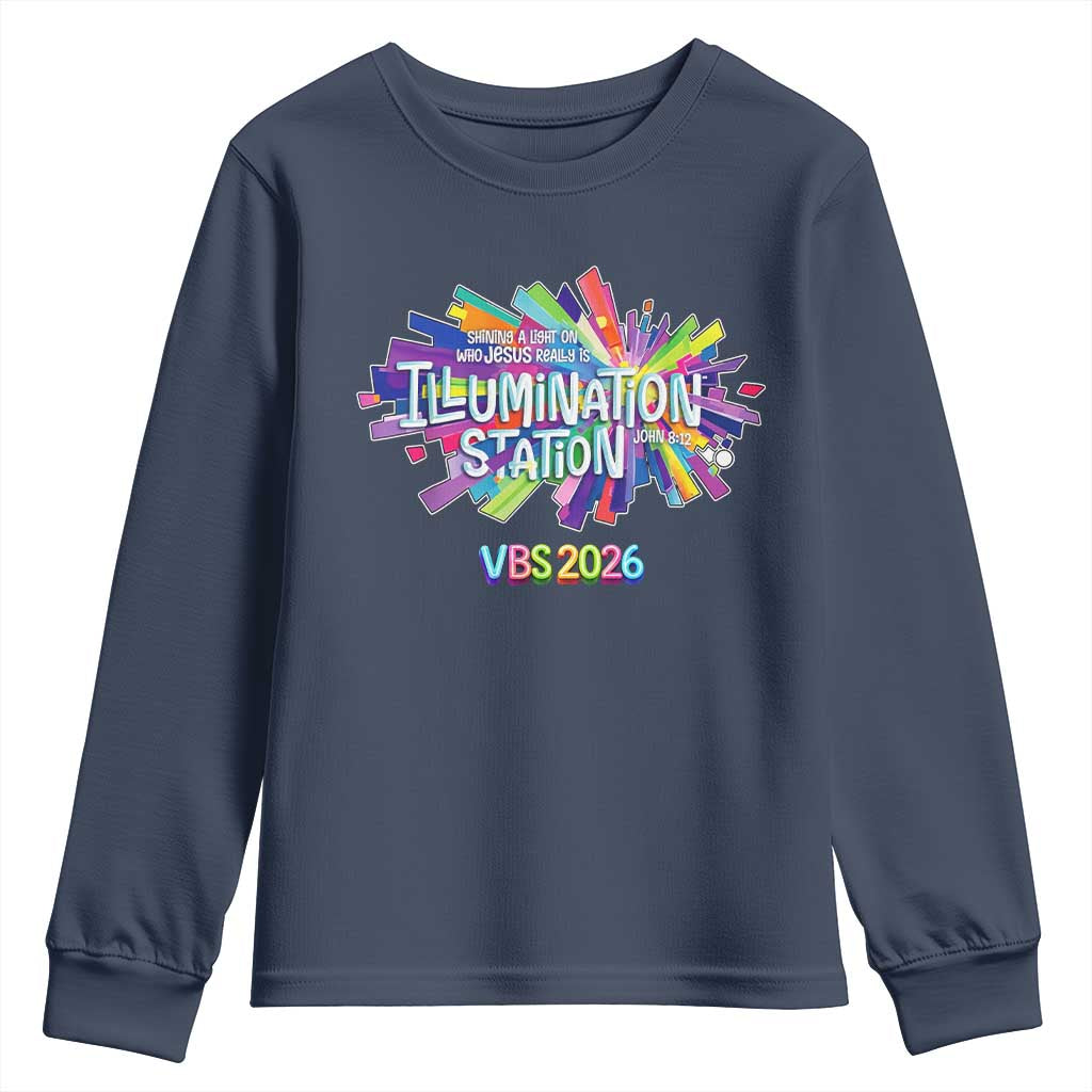 Illumination Station VBS 2026 Christian Lights Youth Sweatshirt Bible Jesus