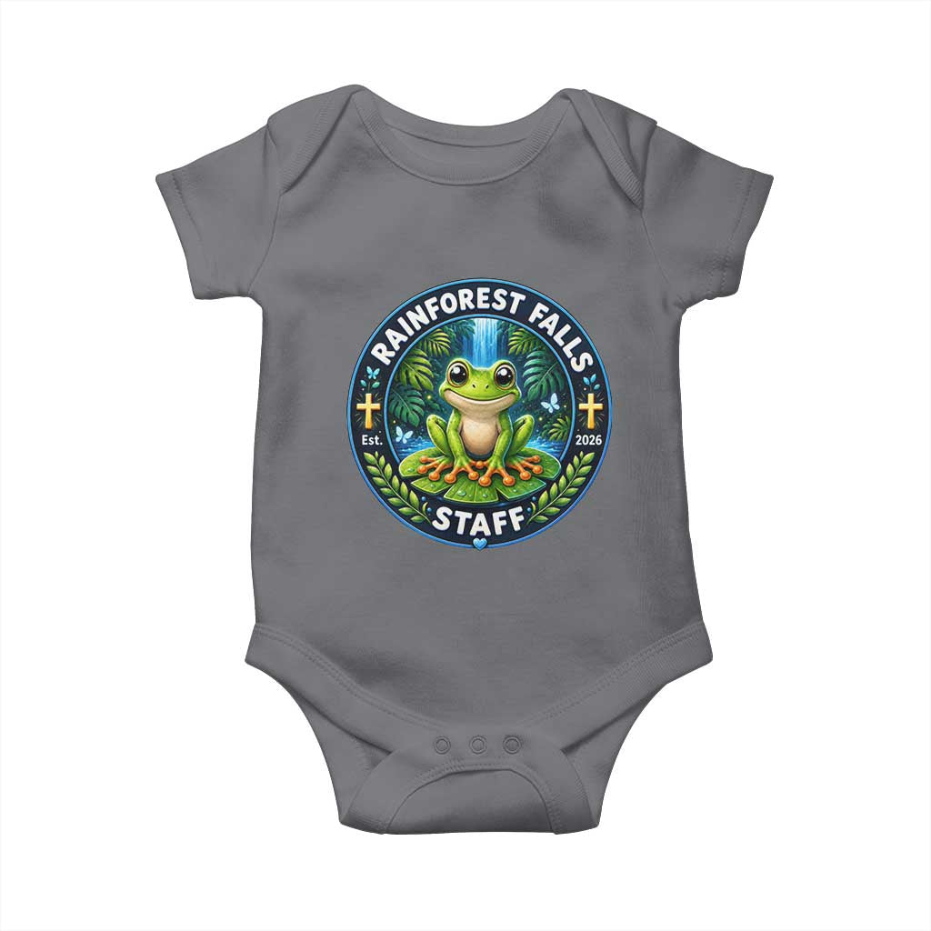 Rainforest Falls Staff Baby Onesie VBS 2026 Director Teacher TS10 Charcoal Print Your Wear