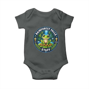 Rainforest Falls Staff Baby Onesie VBS 2026 Director Teacher TS10 Dark Heather Print Your Wear