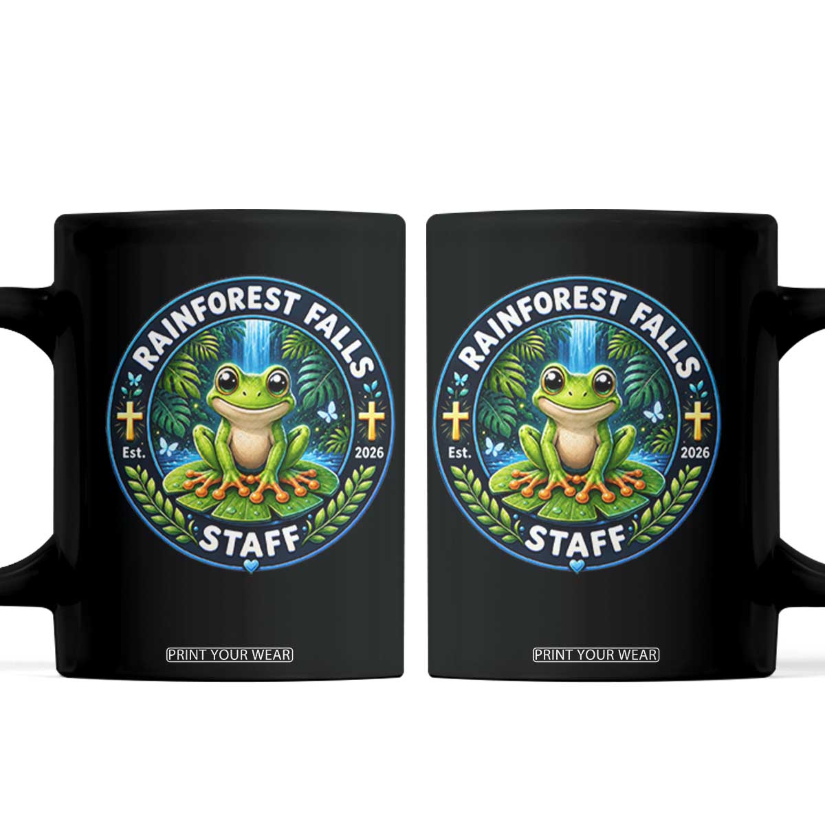 Rainforest Falls Staff Coffee Mug VBS 2026 Director Teacher TS10 Black Print Your Wear