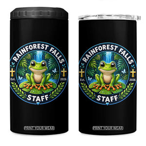 Rainforest Falls Staff 4 in 1 Can Cooler Tumbler VBS 2026 Director Teacher TS10 One Size: 16 oz Black Print Your Wear