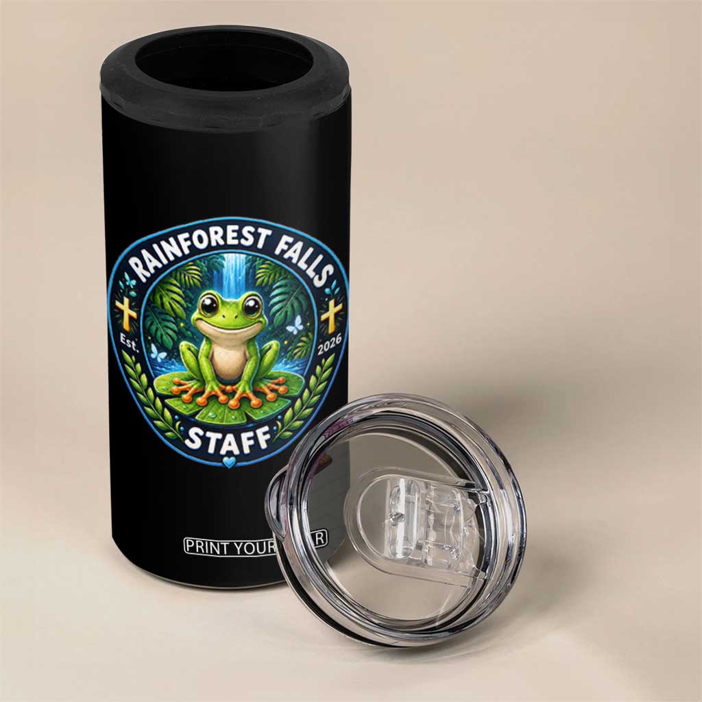 Rainforest Falls Staff 4 in 1 Can Cooler Tumbler VBS 2026 Director Teacher TS10 Print Your Wear
