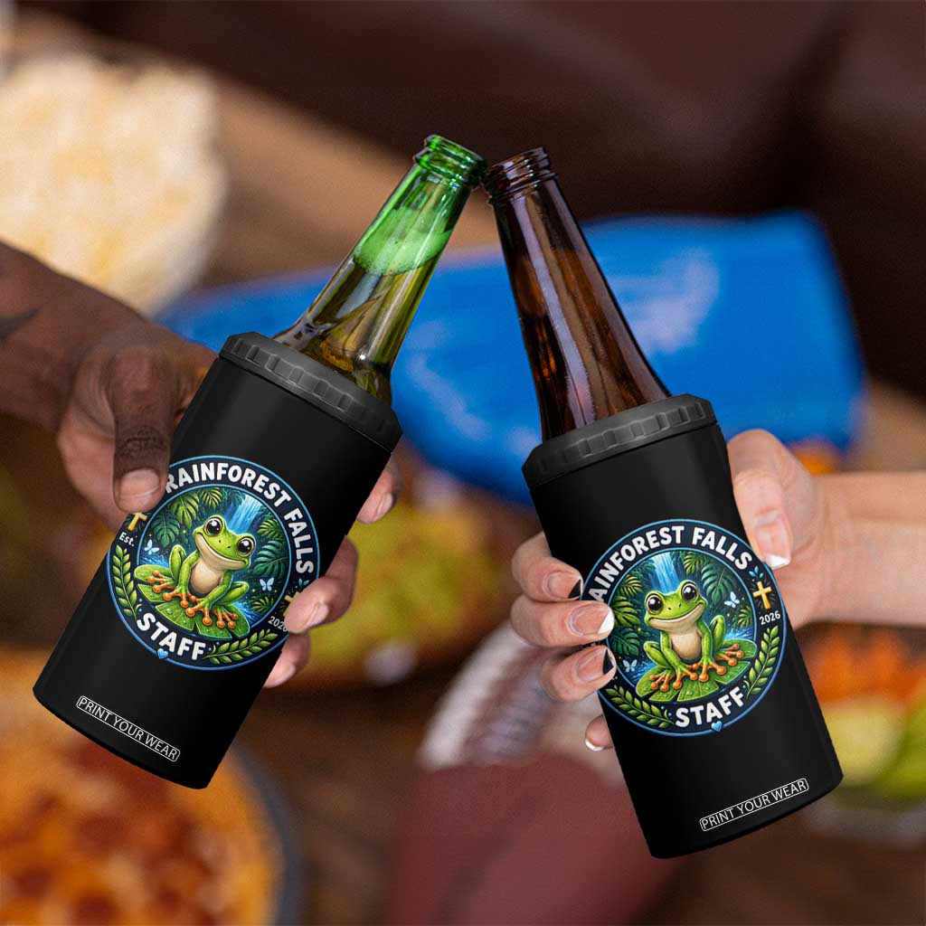 Rainforest Falls Staff 4 in 1 Can Cooler Tumbler VBS 2026 Director Teacher TS10 Print Your Wear