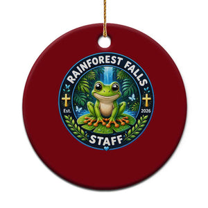 Rainforest Falls Staff Ceramic Ornament VBS 2026 Director Teacher TS10 1pc Red Print Your Wear