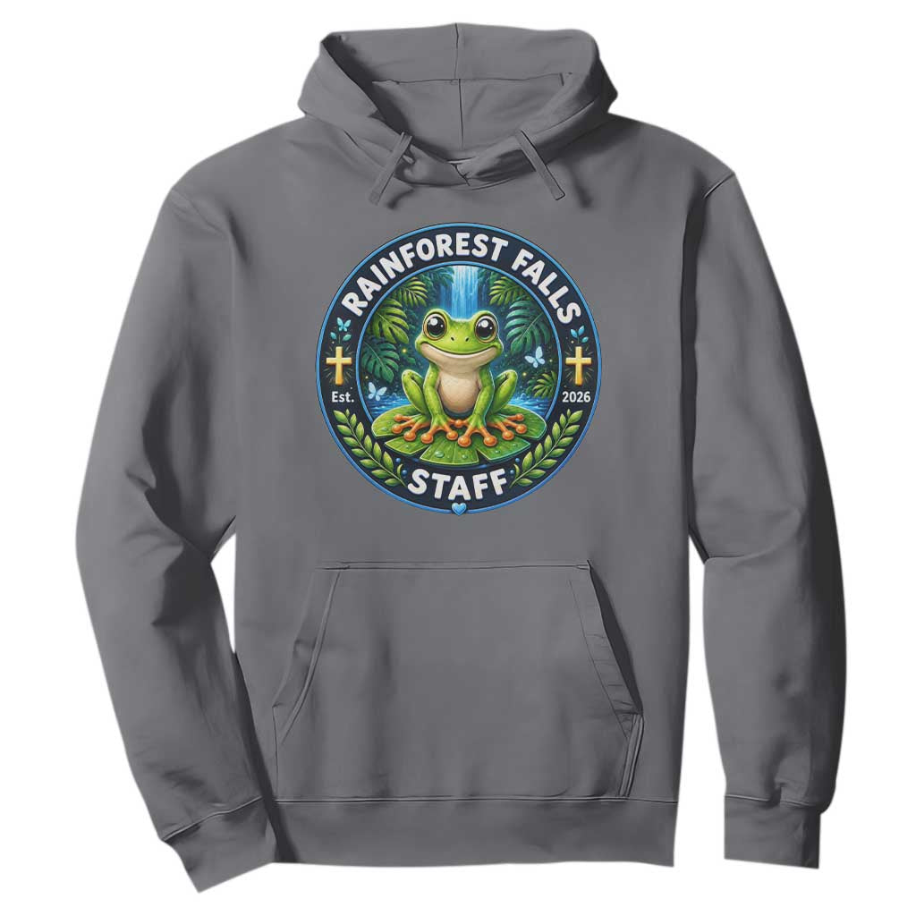 Rainforest Falls Staff Hoodie VBS 2026 Director Teacher TS10 Charcoal Print Your Wear